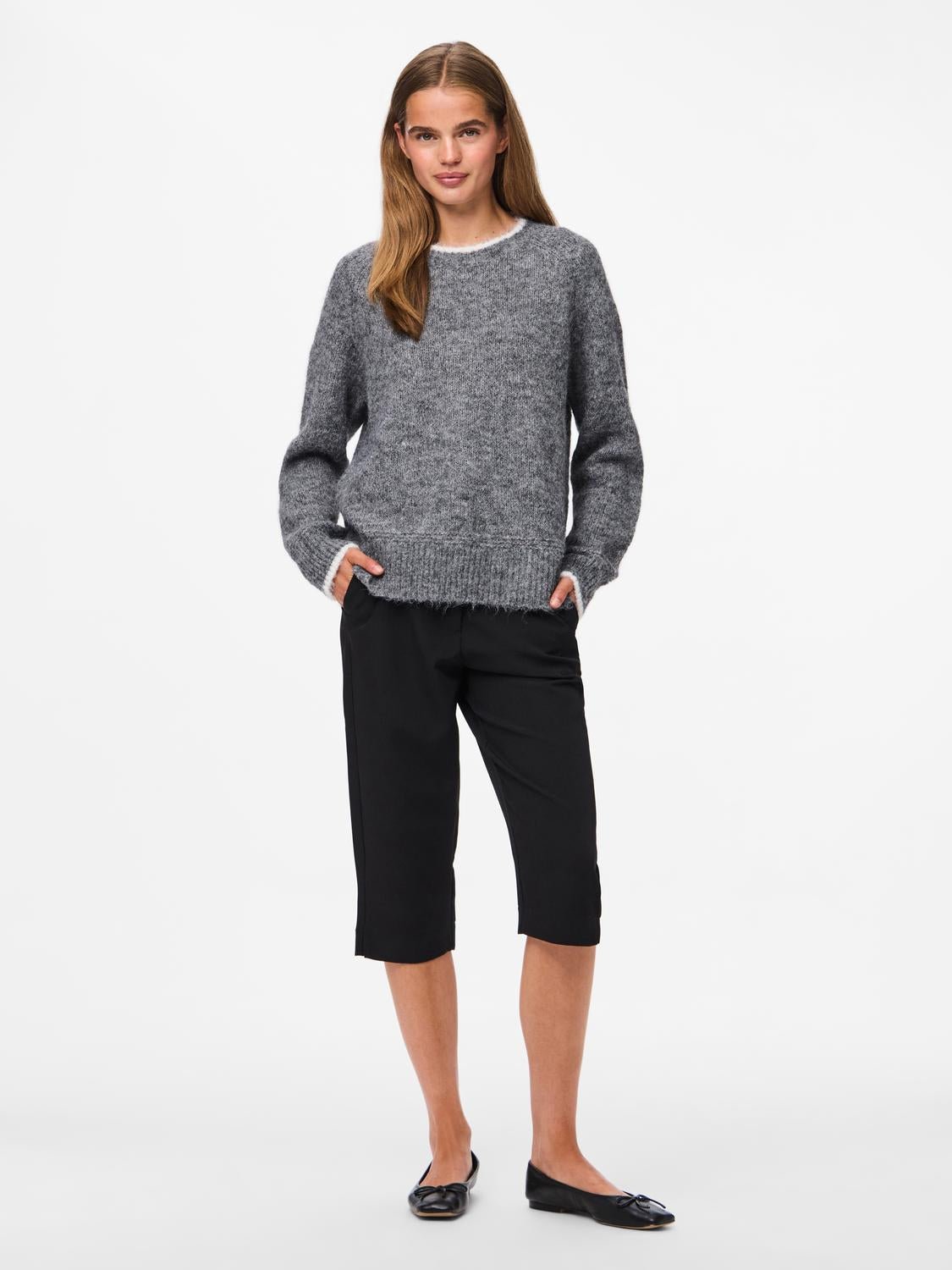 PCIVY Pullover - Medium Grey Melange - VERO MODA & VILA Bergvik